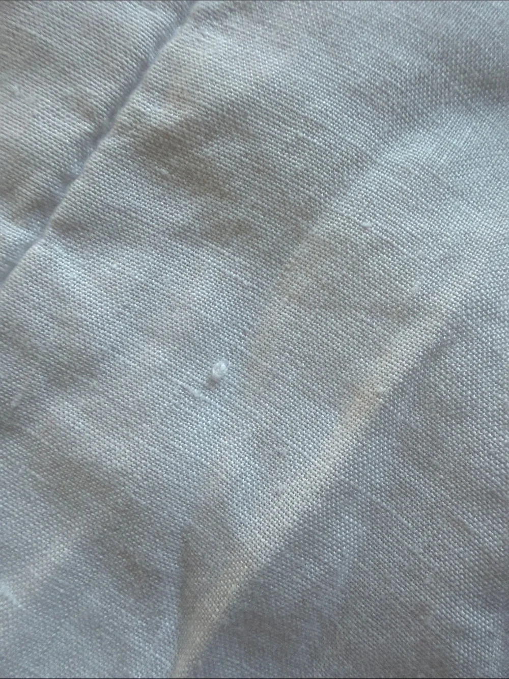 West Elm White European Flax Linen Box Stitch King Quilt